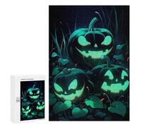 Puzzles for Teenagerss 300 PCS Glowing Jack-o-Lanterns Adult Jigsaw Puzzle Toy Wall Decor Difficult Challenge Christmas Birthday Gifts 300 PCS