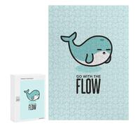 Puzzles for Teenagerss 300 PCS Go with The Flow Adult Jigsaw Puzzle Toy Wall Decor Difficult Challenge Christmas Birthday Gifts 300 PCS