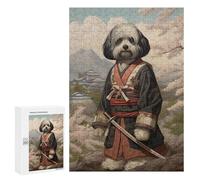 Puzzles for Teenagerss 300 PCS Havanese The Samurai Jigsaw Puzzle Brain Teaser Game Birthday Present Fun at Home Activities, 300 PCS
