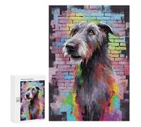Puzzles for Teenagerss 300 PCS Irish Wolfhound Graffiti Jigsaw Puzzle Toy Wall Decor Home Decoration Unique Birthday And Xmas Gifts 300 PCS