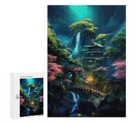 Puzzles for Teenagerss 300 PCS Japanese Nature Art Jigsaws for Adults Relaxing Games Difficult Challenge Fun Activities at Home 300 PCS