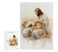 Puzzles for Teenagerss 300 PCS Jesus Feeding Children Jigsaw Puzzle Toy Wall Decor Home Decoration Unique Birthday And Xmas Gifts 300 PCS