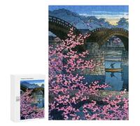 Puzzles for Teenagerss 300 PCS Kintai Bridge Night Spring Jigsaw Puzzle Toy Wall Decor Home Decoration Unique Birthday And Xmas Gifts 300 PCS