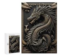 Puzzles for Teenagerss 300 PCS Legendary Golden Dragon Jigsaw Puzzle Relax Games Perfect Decoration Unique Birthday And Xmas Gifts 300 PCS