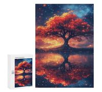 Puzzles for Teenagerss 300 PCS Magical Tree Reflection Teenagers Puzzles Anti-Stress Toys Wall Decoration Unique Birthday And Xmas Gifts 300 PCS