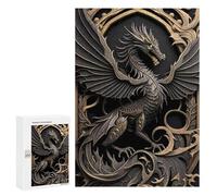 Puzzles for Teenagerss 300 PCS Majestic Dragon Monarch Puzzles for Adults Fun Games Perfect Decoration Unique Birthday And Xmas Gifts 300 PCS
