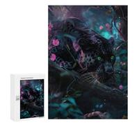 Puzzles for Teenagerss 300 PCS Panther in Magic Forest Jigsaws for Adults Relaxing Games Difficult Challenge Fun Activities at Home 300 PCS