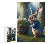 Puzzles for Teenagerss 300 PCS Peter Rabbit's Adventure in The Forest Jigsaw Puzzle Relax Games Perfect Decoration Unique Birthday And Xmas Gifts 300 PCS