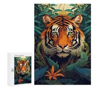 Puzzles for Teenagerss 300 PCS Powerful Tiger Pixel Art Jigsaws for Adults Relaxing Games Difficult Challenge Fun Activities at Home 300 PCS