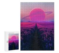 Puzzles for Teenagerss 300 PCS Purple Fields of Eternity Adult Jigsaw Puzzle Relaxing Games Wall Decoration Fun Activities at Home 300 PCS