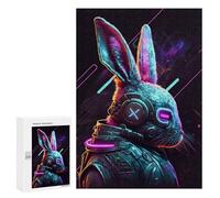 Puzzles for Teenagerss 300 PCS Rabbit Neon Jigsaw Puzzle Toy Wall Decor Home Decoration Unique Birthday And Xmas Gifts 300 PCS