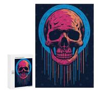 Puzzles for Teenagerss 300 PCS Skull Retro Halloween Jigsaws for Adults Relaxing Games Difficult Challenge Fun Activities at Home 300 PCS