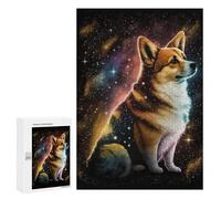Puzzles for Teenagerss 300 PCS Space Corgi Celestial Companion -1 Jigsaw Puzzle Relax Games Perfect Decoration Unique Birthday And Xmas Gifts 300 PCS