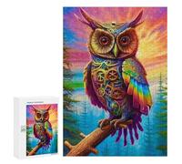 Puzzles for Teenagerss 300 PCS Steampunk Owl Artwork Teenagers Puzzles Relaxing Games Presents for Women Fun Activities at Home 300 PCS