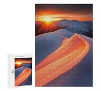 Puzzles for Teenagerss 300 PCS Sunrise Over Snowy Mountains Adult Jigsaw Puzzle Relaxing Games Wall Decoration Fun Activities at Home 300 PCS