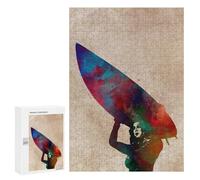 Puzzles for Teenagerss 300 PCS Surfer Women Sport Jigsaws for Adults Relaxing Games Difficult Challenge Fun Activities at Home 300 PCS