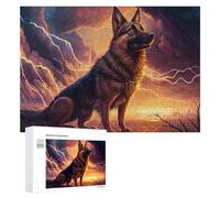 Puzzles for Teenagerss 300 PCS Thundering Canine Majesty -15 Jigsaw Puzzle Fun Games Pattern Assembly Unique Birthday And Xmas Gifts 300 PCS
