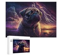 Puzzles for Teenagerss 300 PCS Thunderstorm Pug Adventure -12 Jigsaw Puzzle Fun Games Pattern Assembly Unique Birthday And Xmas Gifts 300 PCS