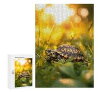 Puzzles for Teenagerss 300 PCS Turtle in Golden Light Jigsaws for Adults Relaxing Games Difficult Challenge Fun Activities at Home 300 PCS