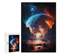 Puzzles for Teenagerss 300 PCS Universe Skyline Landscape Adult Jigsaw Puzzle Relaxing Games Wall Decoration Fun Activities at Home 300 PCS