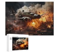 Puzzles for Teenagerss 300 PCS Warplane Crash Explosion-3 Jigsaw Puzzle Fun Games Pattern Assembly Unique Birthday And Xmas Gifts 300 PCS