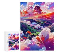 Puzzles for Teenagerss 300 PCS Whimsical Sky Garden Teenagers Puzzles Relaxing Games Presents for Women Fun Activities at Home 300 PCS