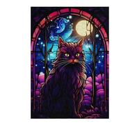 Puzzles for Teenagerss 38x26cm/1000pcs Anggora Cat Abstract Puzzles for Adults Brain Teaser Game Precision Cutting Fun at Home Activities, 38x26cm/1000pcs