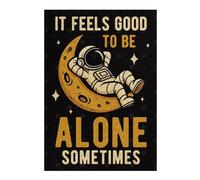 Puzzles for Teenagerss 38x26cm/1000pcs Astronaut on Moon - Alone Time Jigsaw Puzzle Hands-on Game Staycation Kill Time Challenging Game Gifts 38x26cm/1000pcs