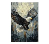 Puzzles for Teenagerss 38x26cm/1000pcs Bald Eagle in Flight Dynamic Impasto Art Jigsaw for Adults Toy Wall Decor Stress Reliever Fun at Home Activities, 38x26cm/1000pcs