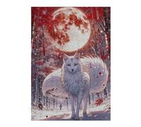 Puzzles for Teenagerss 38x26cm/1000pcs Cherry Blossom Wolf Jigsaw Puzzle Hands-on Game Staycation Kill Time Challenging Game Gifts 38x26cm/1000pcs