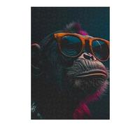 Puzzles for Teenagerss 38x26cm/1000pcs Cool Monkey And Sunglasses Jigsaws for Adults Relax Games Perfect Decoration Unique Birthday And Xmas Gifts 38x26cm/1000pcs