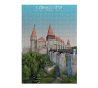Puzzles for Teenagerss 38x26cm/1000pcs Corvin Castle in Romania Puzzles for Adults Brain Teaser Game Precision Cutting Fun at Home Activities, 38x26cm/1000pcs