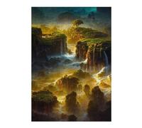 Puzzles for Teenagerss 38x26cm/1000pcs Enchanted Waterfall Landscape -2 Adult Puzzles Brain Teaser Game Perfect Decoration Challenging Game Gifts 38x26cm/1000pcs