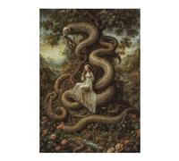 Puzzles for Teenagerss 38x26cm/1000pcs Eve And Serpent Jigsaw Puzzle Hands-on Game Staycation Kill Time Challenging Game Gifts 38x26cm/1000pcs