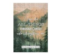 Puzzles for Teenagerss 38x26cm/1000pcs I Can Do All Things Jigsaw Puzzle Hands-on Game Staycation Kill Time Challenging Game Gifts 38x26cm/1000pcs