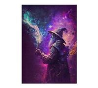 Puzzles for Teenagerss 38x26cm/1000pcs Magical Wizard with Rainbow Wand Adult Jigsaw DIY Toys Difficult Challenge Unique Birthday And Xmas Gifts 38x26cm/1000pcs