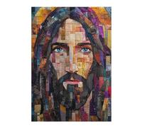 Puzzles for Teenagerss 38x26cm/1000pcs Mosaic Jesus Portrait Jigsaw Puzzle Hands-on Game Staycation Kill Time Challenging Game Gifts 38x26cm/1000pcs
