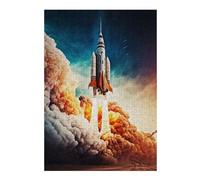 Puzzles for Teenagerss 38x26cm/1000pcs Rocket Launch Powering Through The Sky Adult Puzzles Brain Teaser Game Perfect Decoration Challenging Game Gifts 38x26cm/1000pcs