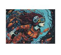 Puzzles for Teenagerss 38x26cm/1000pcs Underwater Explorer A Dive Into Marine Life Jigsaw for Adults Relax Games Perfect Decoration Fun Activities at Home 38x26cm/1000pcs
