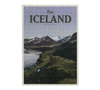 Puzzles for Teenagerss 38x26cm/1000pcs Visit Iceland Puzzles for Adults Brain Teaser Game Precision Cutting Fun at Home Activities, 38x26cm/1000pcs