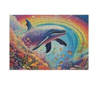 Puzzles for Teenagerss 38x26cm/1000pcs Whale Rainbow Underwater Paradise Jigsaw for Adults Relax Games Perfect Decoration Fun Activities at Home 38x26cm/1000pcs