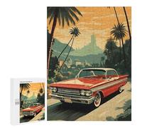 Puzzles for Teenagerss 500 PCS 1960s Vintage Car Jigsaw Puzzle Toy Wall Decor Home Decoration Unique Birthday And Xmas Gifts 500 PCS