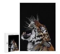 Puzzles for Teenagerss 500 PCS Angry Wild Tiger Poster Jigsaw Puzzle Relax Games Perfect Decoration Unique Birthday And Xmas Gifts 500 PCS