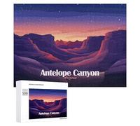 Puzzles for Teenagerss 500 PCS Antelope Canyon Arizona Landscape Illustration Puzzles for Adults Fun Games Perfect Decoration Unique Birthday And Xmas Gifts 500 PCS