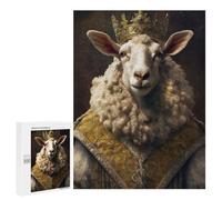 Puzzles for Teenagerss 500 PCS Anthropomorphic King Sheep Jigsaws for Adults Relaxing Games Difficult Challenge Fun Activities at Home 500 PCS