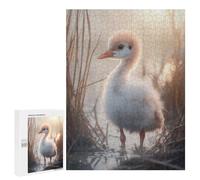 Puzzles for Teenagerss 500 PCS Baby Crane Bird in Golden Light Jigsaw Puzzle Fun Games Pattern Assembly Unique Birthday And Xmas Gifts 500 PCS