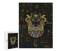 Puzzles for Teenagerss 500 PCS Bastet Egyptian Goddess Jigsaws for Adults Relaxing Games Difficult Challenge Fun Activities at Home 500 PCS