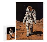 Puzzles for Teenagerss 500 PCS Beagle Astronaut On Mars Jigsaw Puzzle Brain Teaser Game Birthday Present Fun at Home Activities, 500 PCS