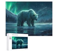 Puzzles for Teenagerss 500 PCS Bear in Nordic Nature Puzzles for Adults Fun Games Perfect Decoration Unique Birthday And Xmas Gifts 500 PCS