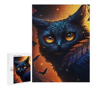 Puzzles for Teenagerss 500 PCS Black Ghost Cat Jigsaws for Adults Relaxing Games Difficult Challenge Fun Activities at Home 500 PCS